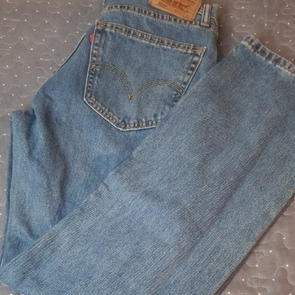 Levi's 505 Straight Fit Blue Jeans size 33 x 32 - Picture 1 of 6